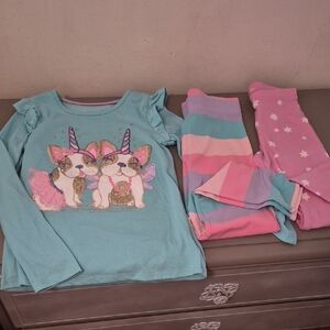 Unicorn Dog Pants Set